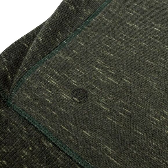 Lululemon Men's Best Coast Full Zip Hoodie Heathered Marled Fuel Green Large - Picture 7 of 11